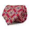 Red Mandala of Peace and Union Duchesse Silk Tie