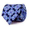 Blue and Light Blue Mandala of Peace and Union Duchesse Silk Tie