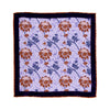 Purple Brown and Blue Artichoke William Morris Silk Pocket Square