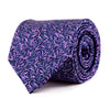 Blue and Purple Willow Bough William Morris Duchesse Silk Tie