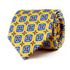 The Spring Medallion Yellow and Blue Duchesse Silk Tie