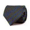 Cravatta Geometria Classica Giallo e Blu Seta Duchesse