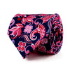 The Ornamental Flowers Blue and Pink Duchesse Silk Tie