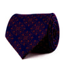 Cravatta Medaglione Siciliano Blu e Rosso Seta Duchesse