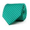 Cravatta Geometria Classica Verde Seta Duchesse