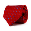 The Geometric Elegance Red Duchesse Silk Tie