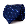 The Geometric Elegance Blue Duchesse Silk Tie
