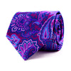 The Spring Paisley Magenta and Purple Duchesse Silk Tie
