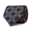 Cravatta Fiori di Ceramica Giallo e Blu Seta Duchesse