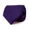 The Micro Floral Harmony Blue and Red Duchesse Silk Tie