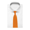 Orange Micro Floral Motif Twill Silk Tie