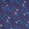 Blue Small Floral Motif Woven Silk Tie