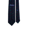 Blue and Green Paisley Seven Fold Cotton Silk Wool Blend Tie