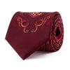 Cravatta Bordeaux Motivo Paisley Floreale Seta Stampata