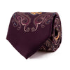 Plum Floral Paisley Silk Tie