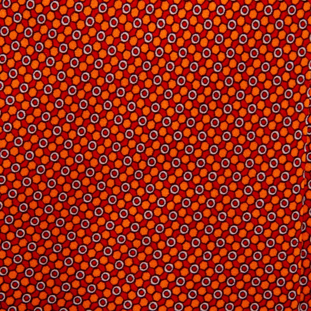 Orange Micro Motif Satin Silk Tie – Silvio Fiorello