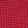 Red Micro Geometric Motif Woven Silk Tie