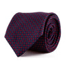 Blue and Red Classic Motif Woven Silk Tie