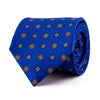 Cravatta Royal Blue Motivo Classico Geometrico Seta Twill
