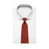 Orange and Blue Classic Motif Twill Silk Tie