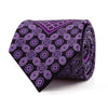 Purple Sumptuous Paisley Motif Satin Silk Tie