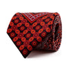 Cravatta Rosso Paisley Sontuoso Seta Stampata