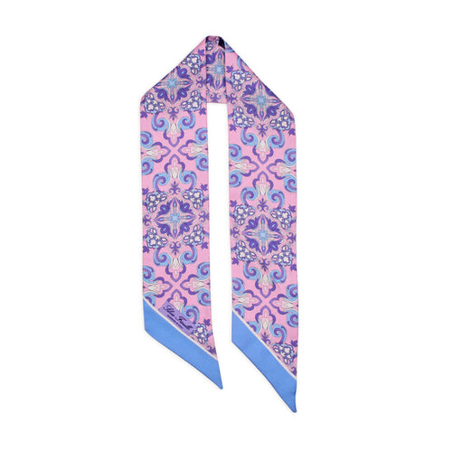 Twilly Sole di Sicilia Rosa e Azzurro Seta
