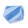 Handmade Light Blue Eight Pleat Silk Tie