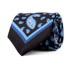 Blue Paisley Motif Silk Tie