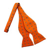 Orange Birds Motif Self Tie Silk Bow Tie