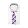 Pink Square Medallion Motif Twill Silk Tie