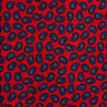Red and Blue Small Paisley Twill Silk Tie