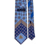 Light Blue Sicilian Medallion Motif Satin Silk Tie