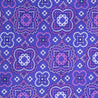 Purple Floral Medallion Motif Satin Silk Tie